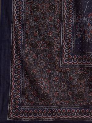 Ethnic Motifs Printed Pure Cotton Straight Kurta with Trousers & Dupatta 2