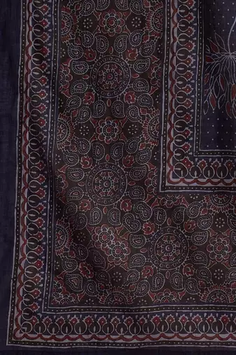 Ethnic Motifs Printed Pure Cotton Straight Kurta with Trousers & Dupatta