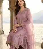 Women Ethnic Motifs Embroidered Regular Kurta with Trousers & With Dupatta
