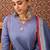 Women Solid Cotton A-Line Kurta with Trousers & Dupatta