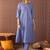 Women Solid Cotton A-Line Kurta with Trousers & Dupatta