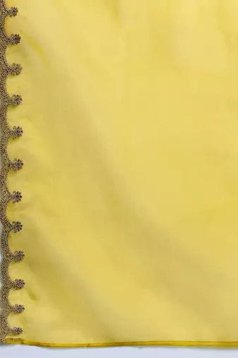 Ethnic Motifs Yoke Design Sequinned Kurta With Trousers & Dupatta