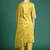 Ethnic Motifs Yoke Design Sequinned Kurta With Trousers & Dupatta
