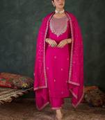 Women Embroidered Regular Sequinned Kurta Set
