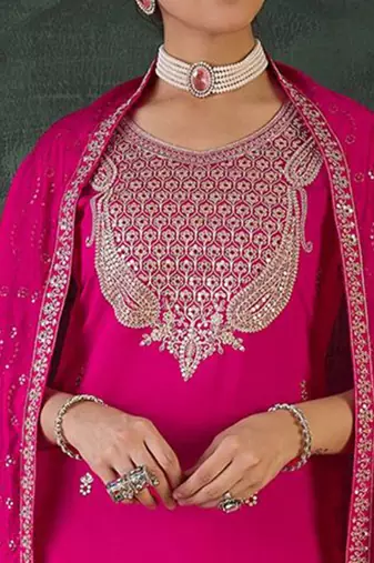 Women Embroidered Regular Sequinned Kurta Set