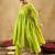 Indo EraBandhani Printed Empire V-Neck Pure Cotton Kurta with Trousers & Dupatta
