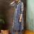 Floral Printed V-Neck Pure Cotton A-Line Kurta With Trousers