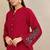 Mandarin Collar Thread Work Straight Kurta with Trousers