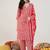 Floral Printed Straight Kurta With Trousers & Dupatta