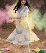 Women Ethnic Motifs Printed Regular Pure Cotton Kurta with Trousers