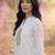 women paisley embroidered regular thread work  cotton kurta with trousers