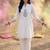 women paisley embroidered regular thread work  cotton kurta with trousers