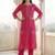 Women Floral Embroidered Regular Thread Work Kurta with Trousers & With Dupatta