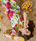 Women Floral Printed Regular Pure Cotton Kurta with Trousers