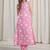 women floral printed regular  cotton kurta with trousers