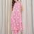 women floral printed regular  cotton kurta with trousers