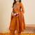 women floral embroidered regular thread work  cotton kurta with trousers & with dupatta
