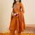 women ethnic motifs embroidered regular thread work  cotton kurta with trousers & with dupatta