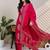 Paisley Printed Thread Work Pure Cotton Kurta With Trousers & Dupatta