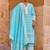 Floral Embroidered Thread Work Pure Cotton Straight Kurta With Trousers & Dupatta
