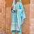 Floral Embroidered Thread Work Pure Cotton Straight Kurta With Trousers & Dupatta