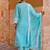 Floral Embroidered Thread Work Pure Cotton Straight Kurta With Trousers & Dupatta