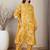 Floral Printed Thread Work Straight Kurta With Trouser & Dupatta