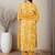 Floral Printed Thread Work Straight Kurta With Trouser & Dupatta