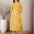Floral Printed Thread Work Straight Kurta With Trouser & Dupatta