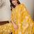 Floral Printed Thread Work Straight Kurta With Trouser & Dupatta