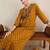 Women Geometric Printed Cotton Kurta with Trousers