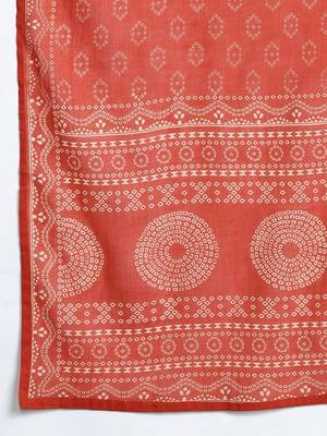 Ethnic Motifs Printed Pure Cotton Kurta with Trousers & Dupatta 4