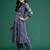 Floral Printed Angrakha Mirror Work Pure Cotton Kurta with Trousers