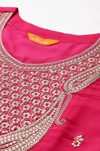 Ethnic Motifs Embroidered Kurta with Trousers & Dupatta