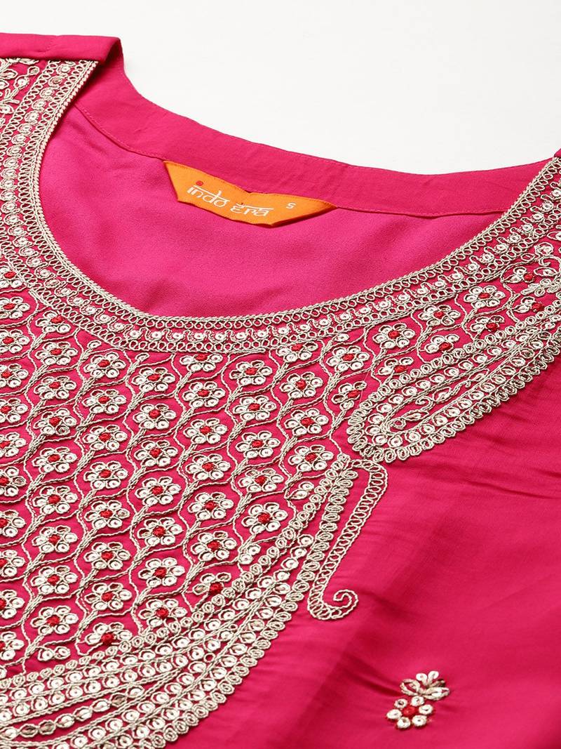 Ethnic Motifs Embroidered Kurta with Trousers & Dupatta