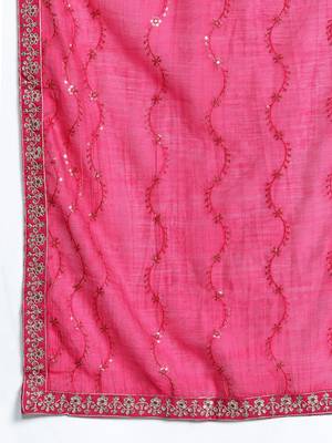 Ethnic Motifs Embroidered Kurta with Trousers & Dupatta 5