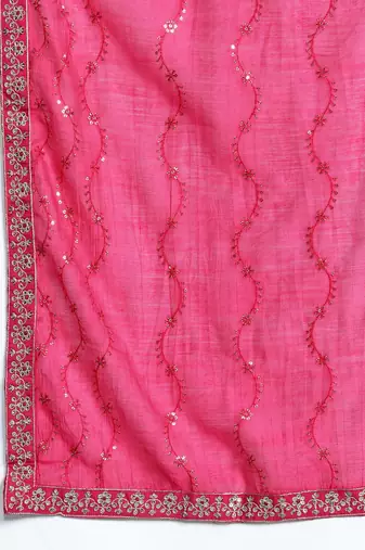 Ethnic Motifs Embroidered Kurta with Trousers & Dupatta