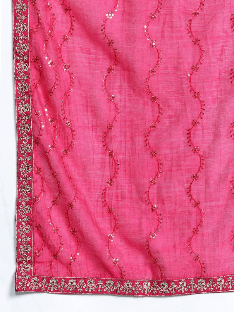 Ethnic Motifs Embroidered Kurta with Trousers & Dupatta