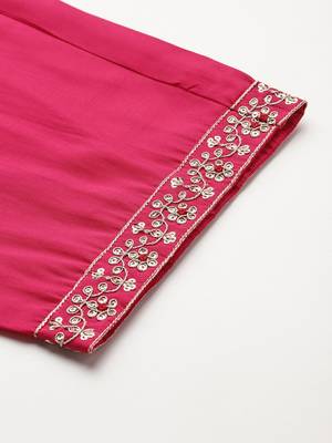 Ethnic Motifs Embroidered Kurta with Trousers & Dupatta 9