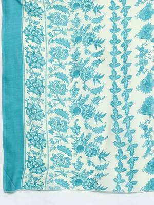 Floral Printed Kurta with Trousers & Dupatta 4