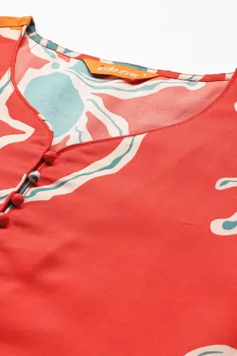 Floral Printed Regular Pure Cotton Kurta with Trousers
