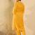 Floral Yoke Design V-Neck Straight Kurta With Trousers & Dupatta