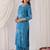 Floral Embroidered V-Neck Thread Work Straight Kurta With Trousers