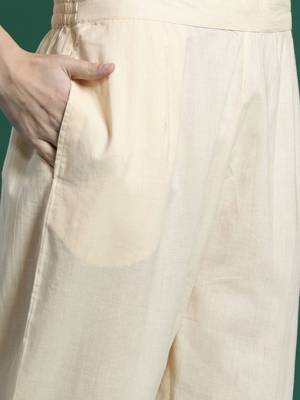 Floral Printed Regular Pure Cotton Kurta with Trousers & Dupatta 3