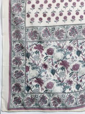 Floral Printed Regular Pure Cotton Kurta with Trousers & Dupatta 4