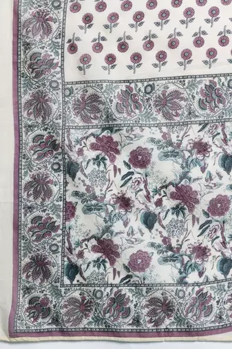 Floral Printed Regular Pure Cotton Kurta with Trousers & Dupatta