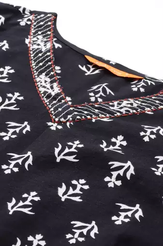 Floral Printed Regular Pure Cotton Kurta with Trousers & Dupatta