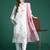 Women Floral Embroidered Panelled Thread Work Kurta With Trousers & Dupatta