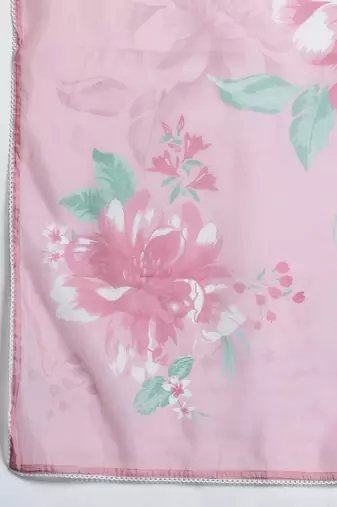 Women Floral Embroidered Panelled Thread Work Kurta With Trousers & Dupatta