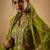 Floral Printed Empire Pure Cotton Anarkali Kurta With Trouser & Dupatta